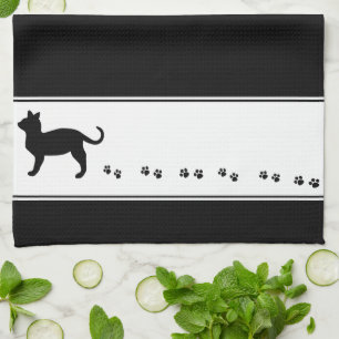 Kitty pawprints towel