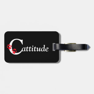 Kitty Paws Cattitude Luggage Tag