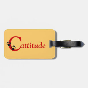 Kitty Paws Cattitude Luggage Tag