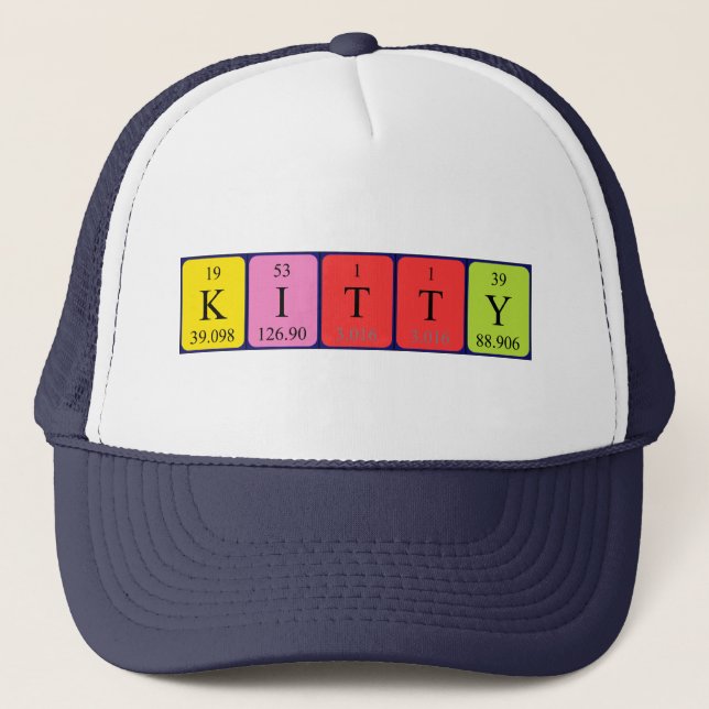 Kitty periodic table name hat (Front)