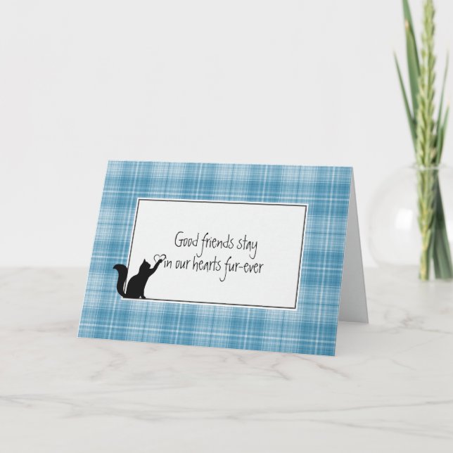 Kitty Pet Loss Sympathy  Card (Front)