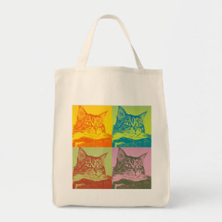Kitty Pop Art Shopping Tote Bag