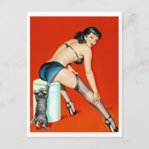 Kitty Pulp Pin Up Postcard