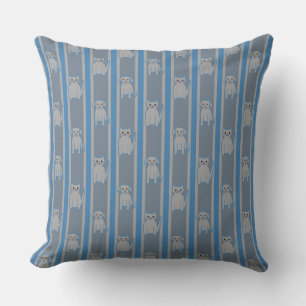 Kitty & Puppy Striped Cushion