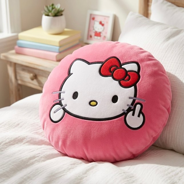 Kitty Round Cushion (Creator Uploaded)