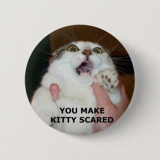 Kitty Scared 6 Cm Round Badge