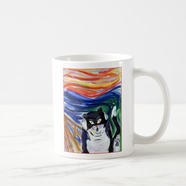 Kitty Scream Custom Cat Lover Coffee Mug (Right)