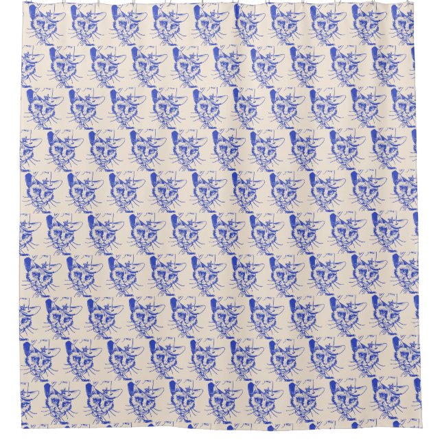 Kitty Shower Curtain (Front)