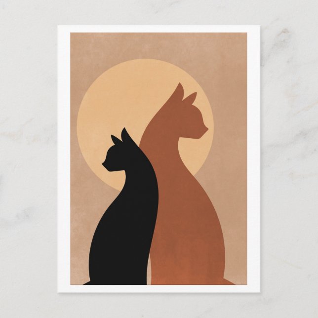 Kitty Silhouettes  Postcard (Front)