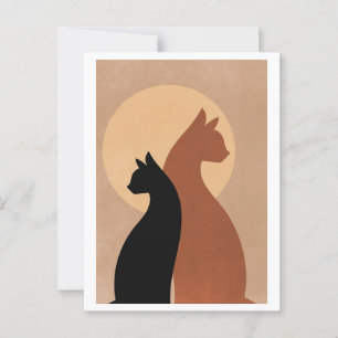 Kitty Silhouettes Postcard