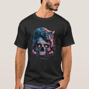 Kitty Skeleton Halloween Costume Skull Cat T-Shirt