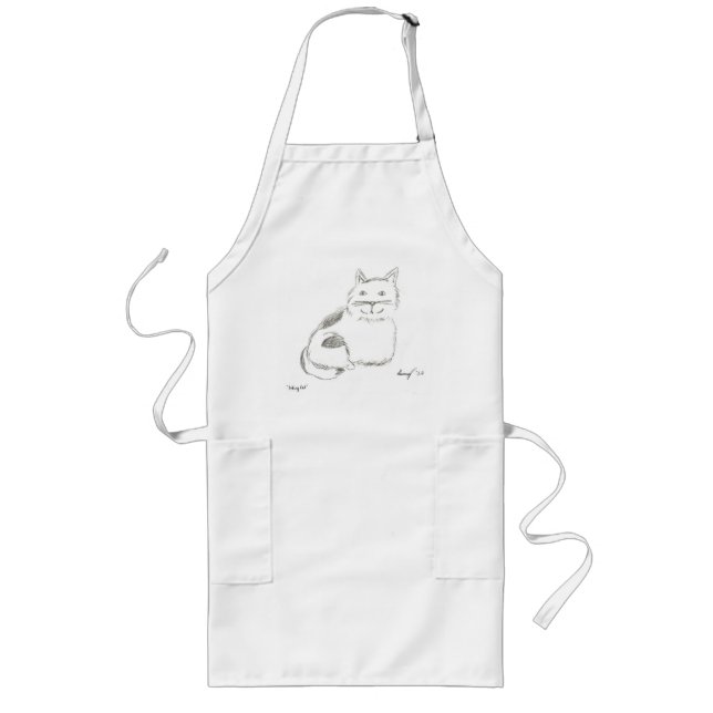 Kitty Sketch Apron (Front)