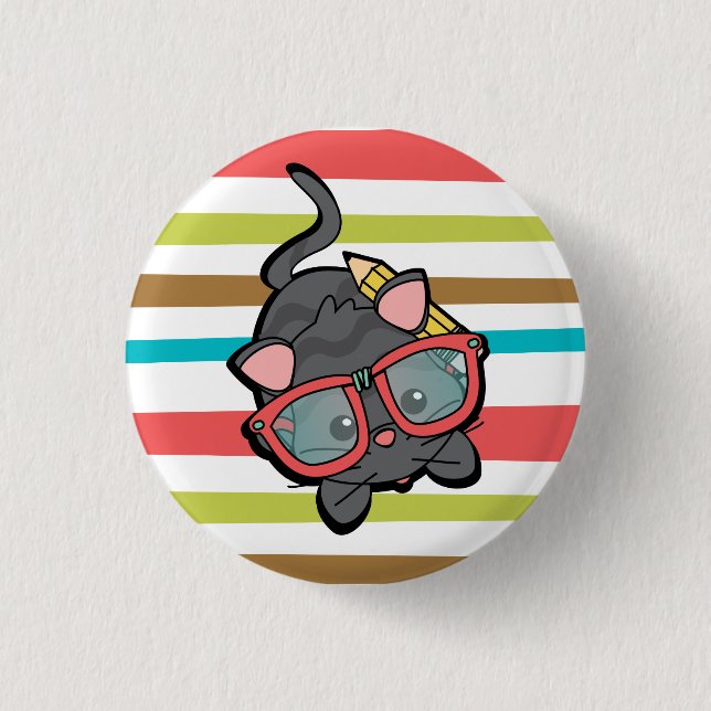 Kitty Smarty 3 Cm Round Badge (Front)