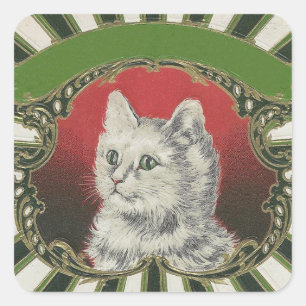 Kitty Square Sticker