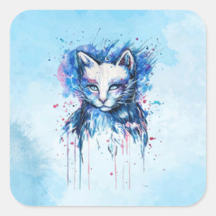 Kitty Square Sticker