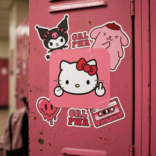 Kitty Square Sticker (Creator Uploaded)