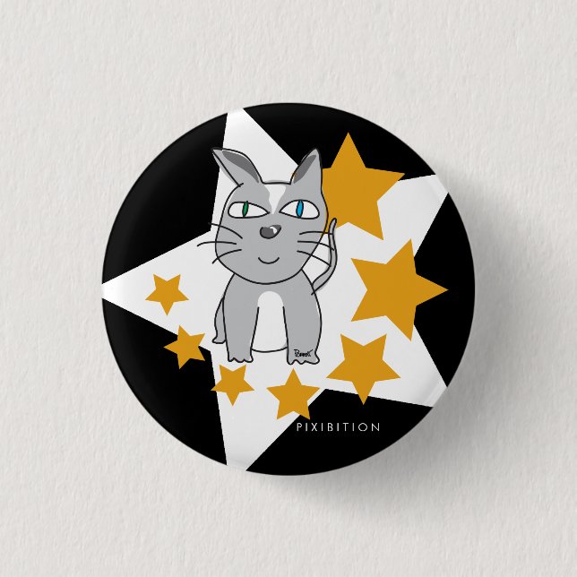 Kitty Star Button (Front)