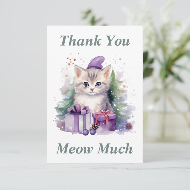 Kitty Thank You Card (Standing Front)