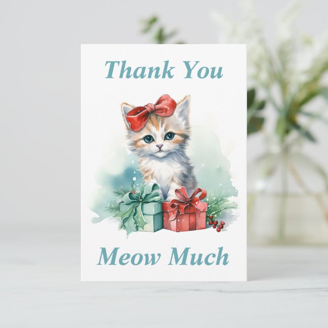 Kitty Thank You Card (Standing Front)