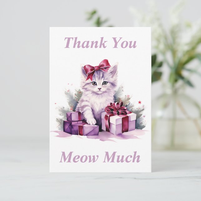 Kitty Thank You Card (Standing Front)
