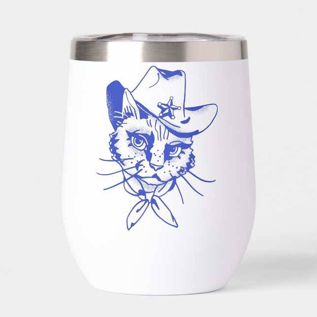 Kitty Thermal Wine Tumbler (Back)