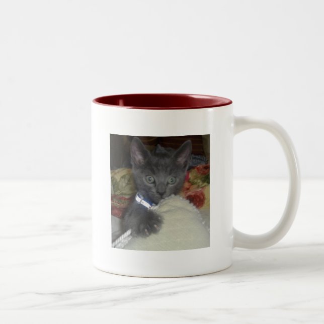 Kitty Two-Tone Coffee Mug (Right)
