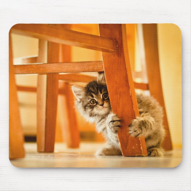 Kitty Under Chair Mouse Mat (Front)