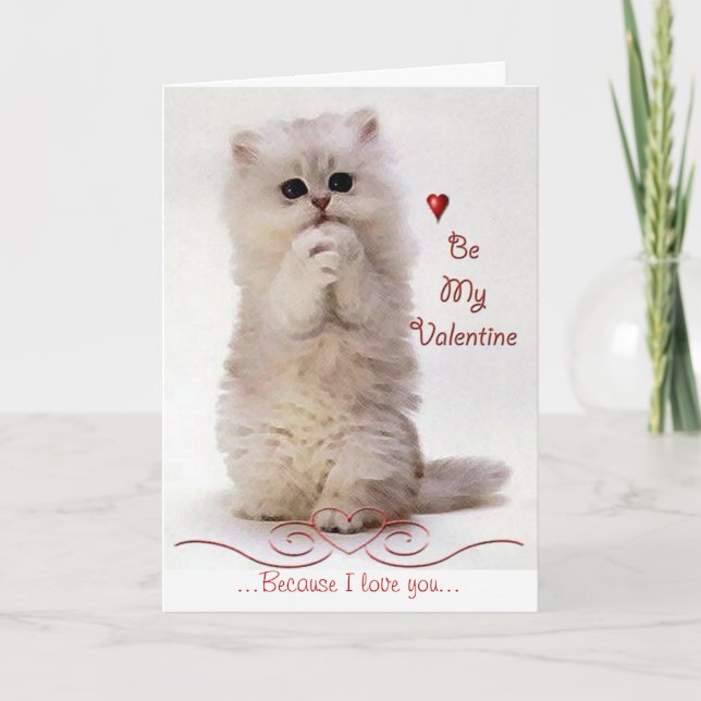 Kitty Valentine Greeting Card (Front)