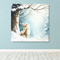 Kitty Watching Snowflakes