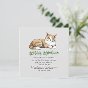 Kitty Wisdom – Funny Cat Rules with a Brown Cat