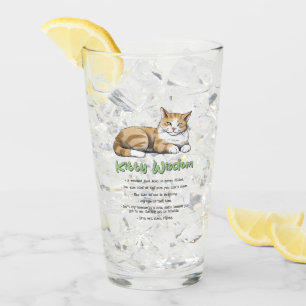 Kitty Wisdom – Funny Cat Rules with a Brown Cat Glass