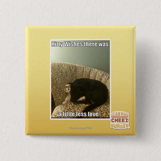 Kitty Wishes 15 Cm Square Badge (Front)