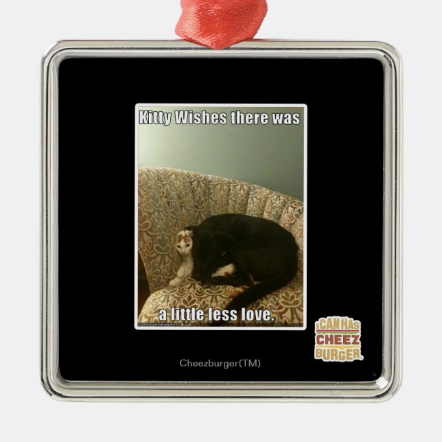 Kitty Wishes Metal Tree Decoration (Front)