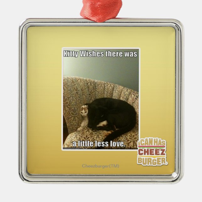 Kitty Wishes Metal Tree Decoration (Front)