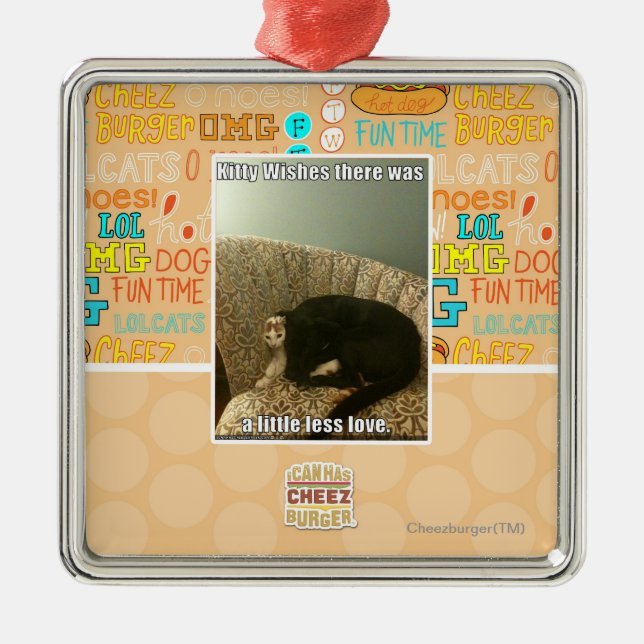 Kitty Wishes Metal Tree Decoration (Front)