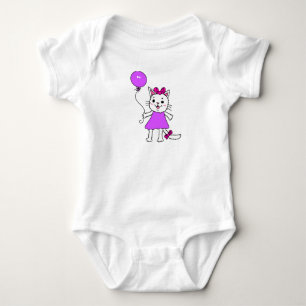 Kitty with Balloon Baby Top