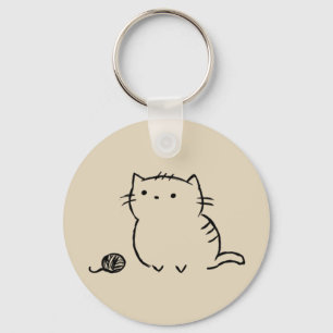 Kitty & Yarn Key Ring