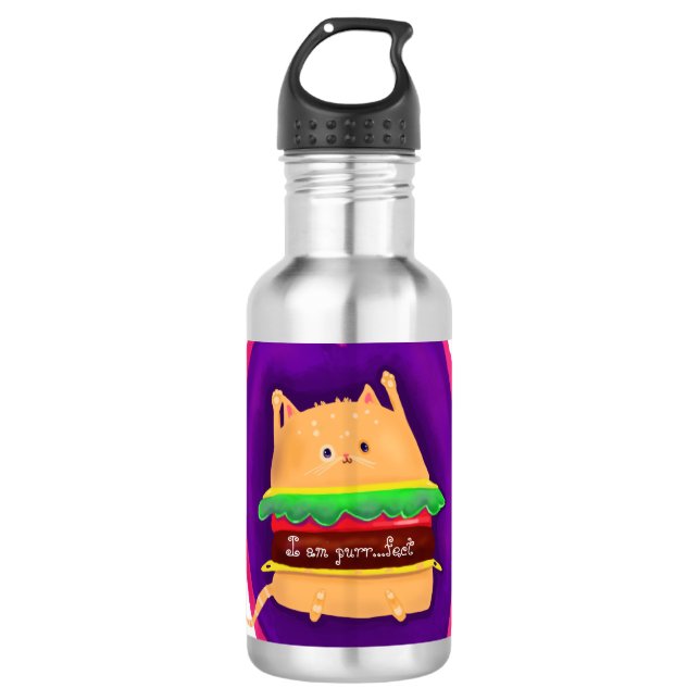 Kittyburger  532 ml water bottle (Front)
