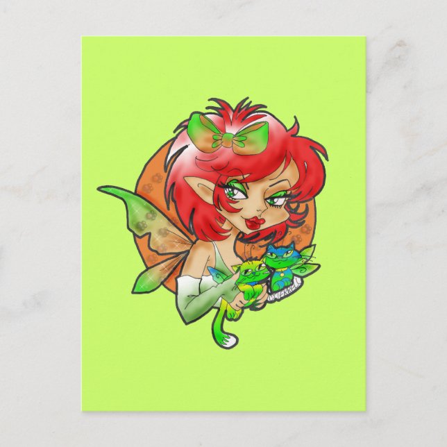 Kittycat Fairy Postcard (Front)