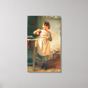Kitty's Breakfast Canvas Print