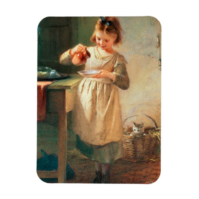 Kitty's Breakfast Magnet (Vertical)