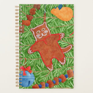 Kitty's Christmas Tree 5.5"x8.5" Planner