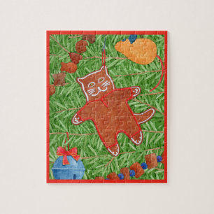 Kitty's Christmas Tree 8"x10" Puzzle 