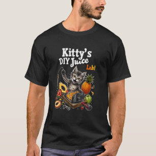 Kitty's DIY Juice Lab Graphic - Cat with Fruits De T-Shirt