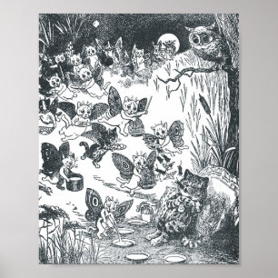 Kitty's Dream of Fairyland, Louis Wain Poster