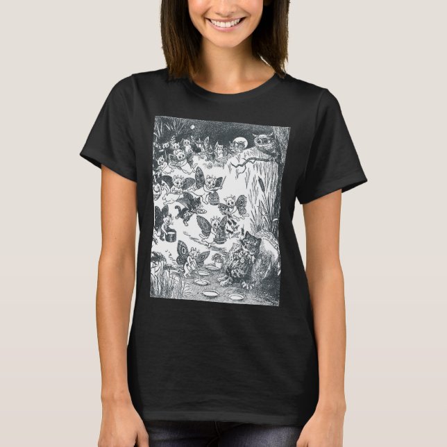 Kitty's Dream of Fairyland, Louis Wain T-Shirt (Front)