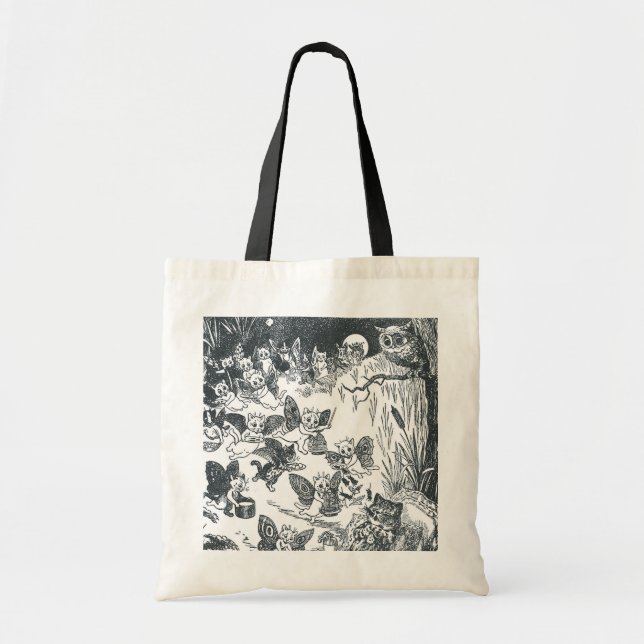 Kitty's Dream of Fairyland, Louis Wain Tote Bag (Front)