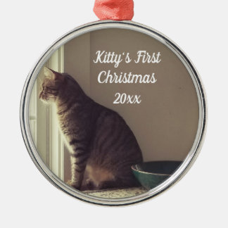 Kitty's First Christmas Metal Tree Decoration