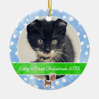 Kitty's First Christmas Rudolph Ceramic Tree Decoration