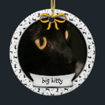 Kitty's First Hanukkah or First Christmas Ceramic Tree Decoration<br><div class="desc">Kitty's First Hanukkah / First Christmas ornament is a great way to celebrate the newest furry addition to any family. Personalise with cat's photo and cat's name on the front, and change sentiment on the back to anything you want - "Merry Christmas, " "Merry First Christmas, " "Happy Hanukkah" or...</div>